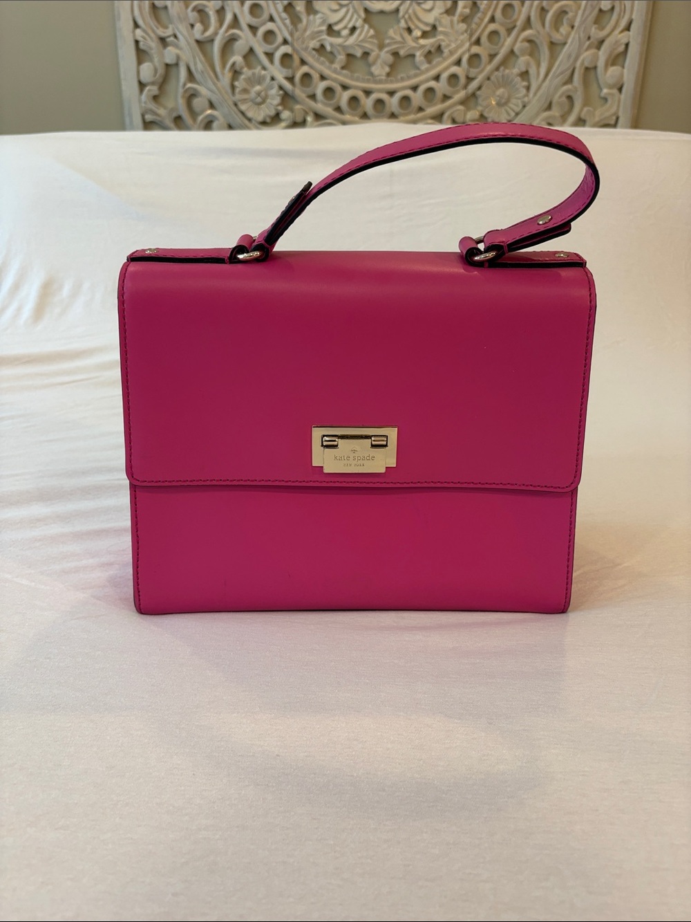 kate spade Fuchsia Top-Handle Satchel with Gold-Tone Hardware